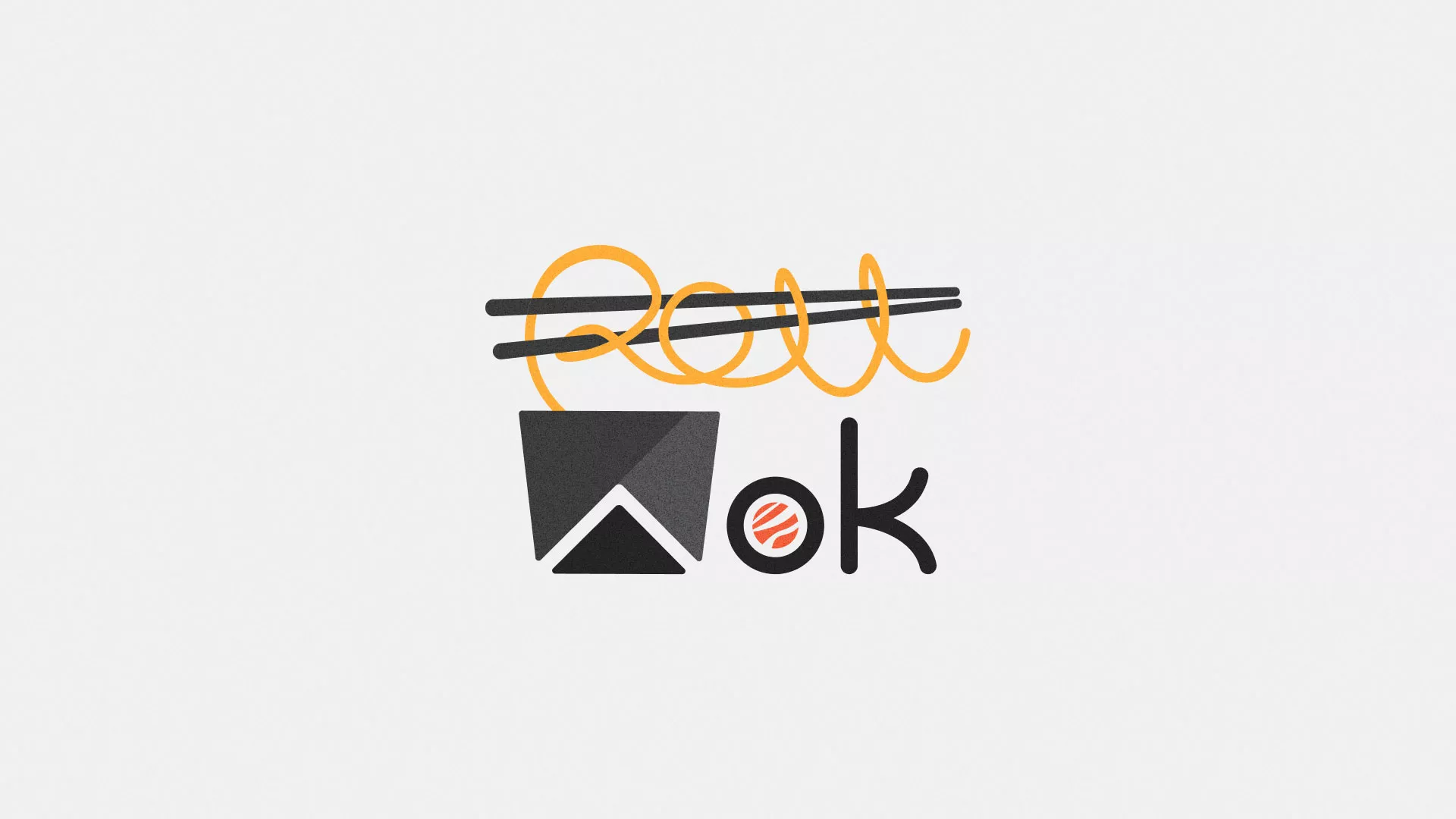 Разработка логотипа суши-бара «Roll Wok Club» в Краснокаменске